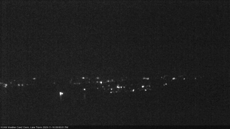 Lake Travis webcam, November 16, 2020 9:00 PM CT