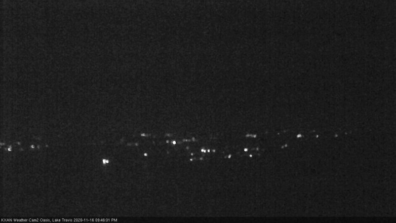 Lake Travis webcam, November 16, 2020 9:45 PM CT