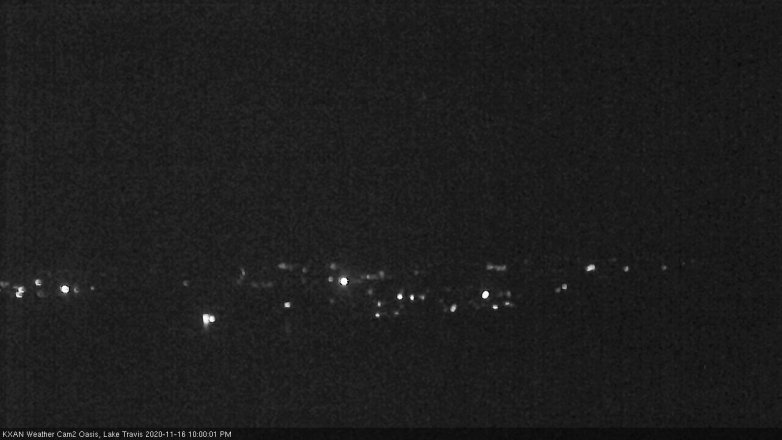 Lake Travis webcam, November 16, 2020 10:00 PM CT