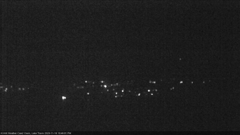 Lake Travis webcam, November 16, 2020 10:45 PM CT