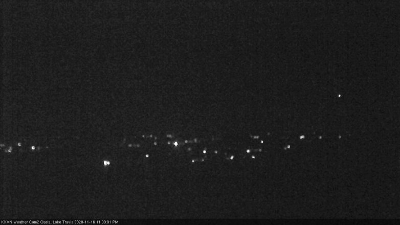 Lake Travis webcam, November 16, 2020 11:00 PM CT