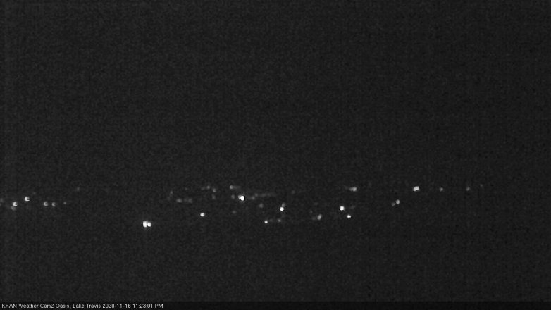 Lake Travis webcam, November 16, 2020 11:25 PM CT