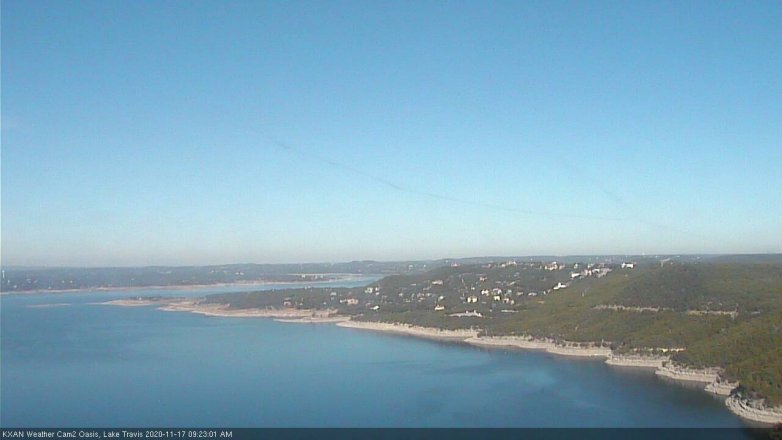 Lake Travis webcam, November 17, 2020 9:25 AM CT