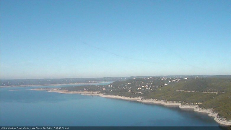 Lake Travis webcam, November 17, 2020 9:45 AM CT