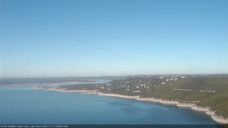 Lake Travis webcam, November 17, 2020 10:00 AM CT