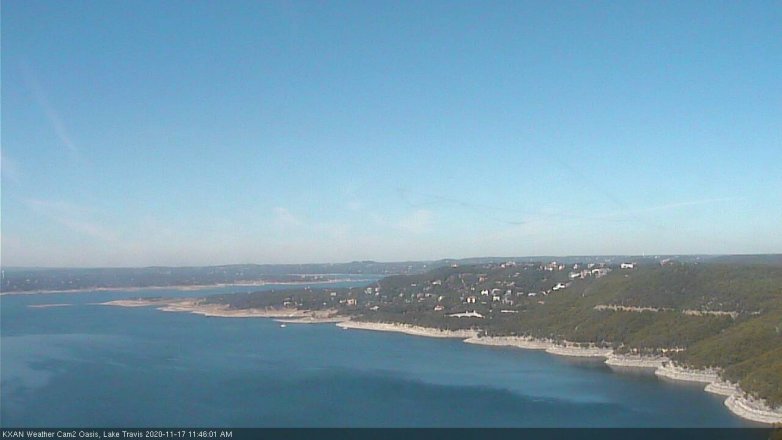 Lake Travis webcam, November 17, 2020 11:45 AM CT