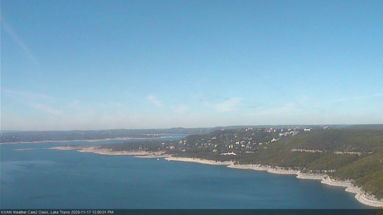 Lake Travis webcam, November 17, 2020 12:00 PM CT