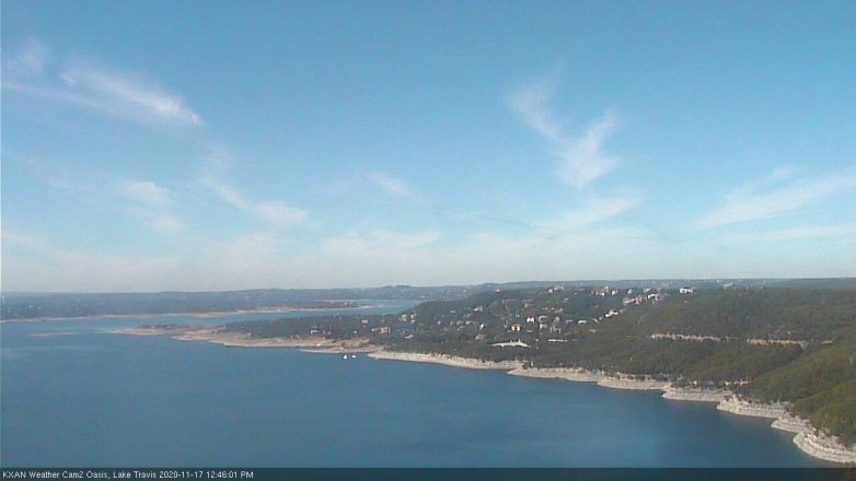 Lake Travis webcam, November 17, 2020 12:45 PM CT