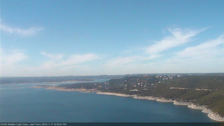 Lake Travis webcam, November 17, 2020 2:00 PM CT