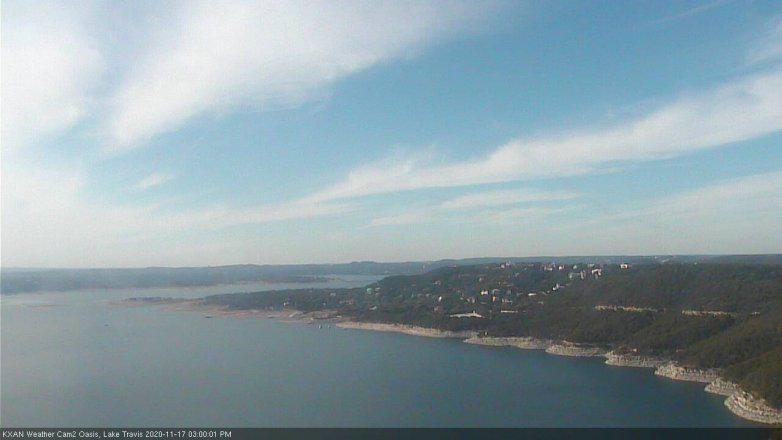 Lake Travis webcam, November 17, 2020 3:00 PM CT