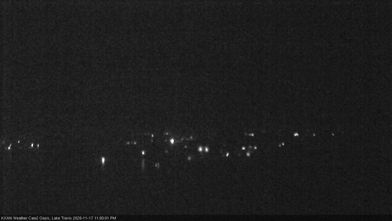 Lake Travis webcam, November 17, 2020 11:00 PM CT