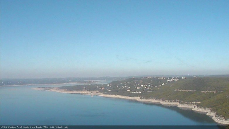 Lake Travis webcam, November 18, 2020 10:00 AM CT