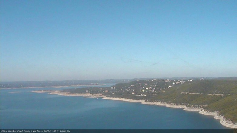 Lake Travis webcam, November 18, 2020 11:00 AM CT