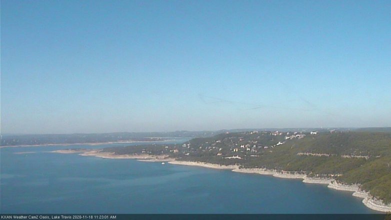 Lake Travis webcam, November 18, 2020 11:25 AM CT