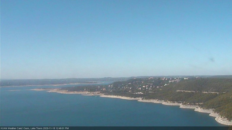 Lake Travis webcam, November 18, 2020 12:45 PM CT
