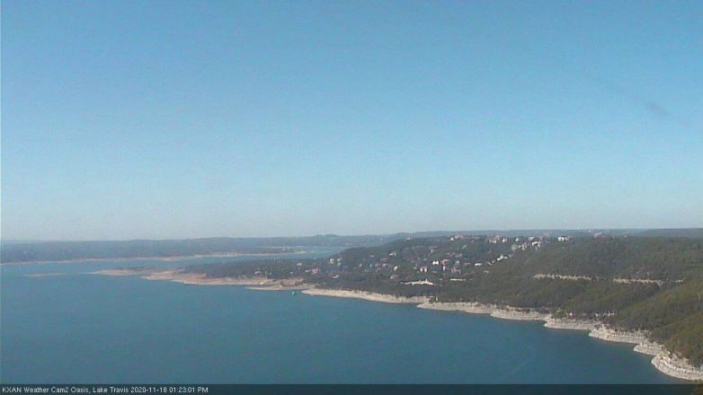 Lake Travis webcam, November 18, 2020 1:25 PM CT