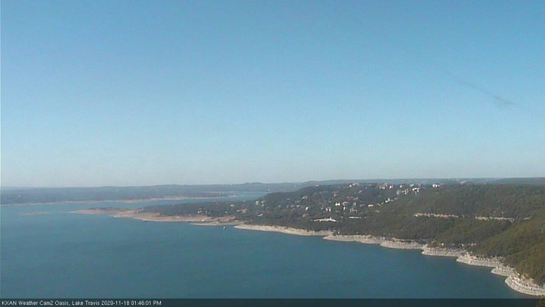 Lake Travis webcam, November 18, 2020 1:45 PM CT