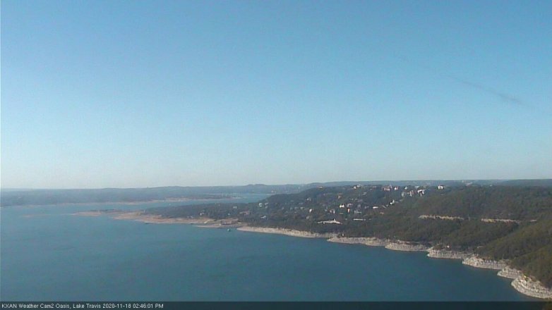 Lake Travis webcam, November 18, 2020 2:45 PM CT