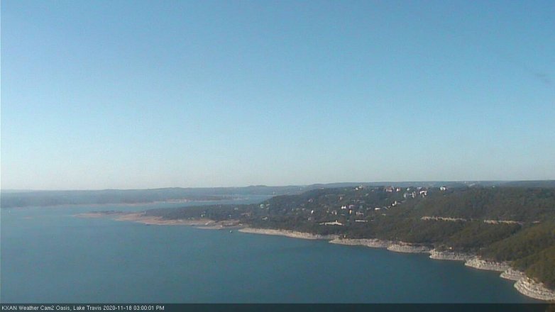 Lake Travis webcam, November 18, 2020 3:00 PM CT