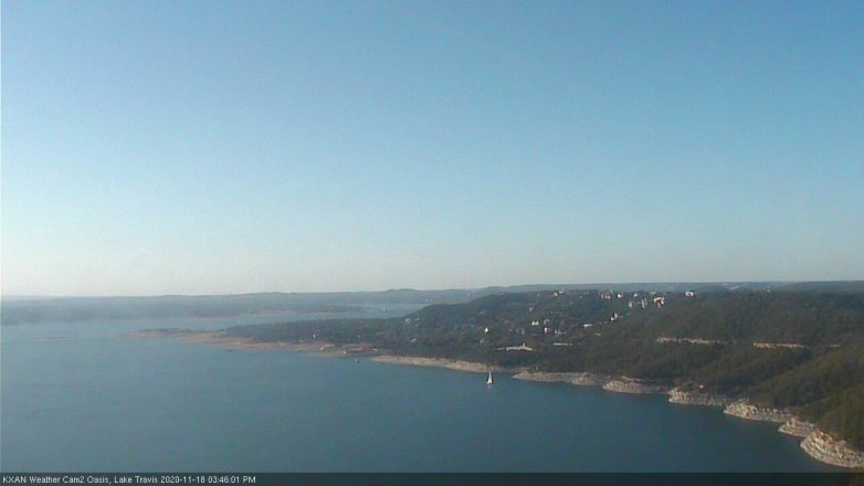 Lake Travis webcam, November 18, 2020 3:45 PM CT