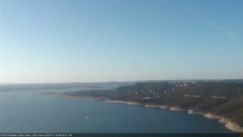 Lake Travis webcam, November 18, 2020 4:00 PM CT
