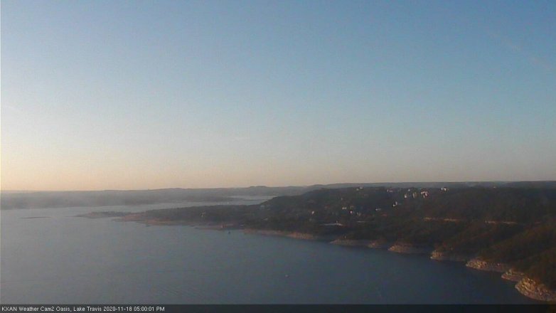 Lake Travis webcam, November 18, 2020 5:00 PM CT
