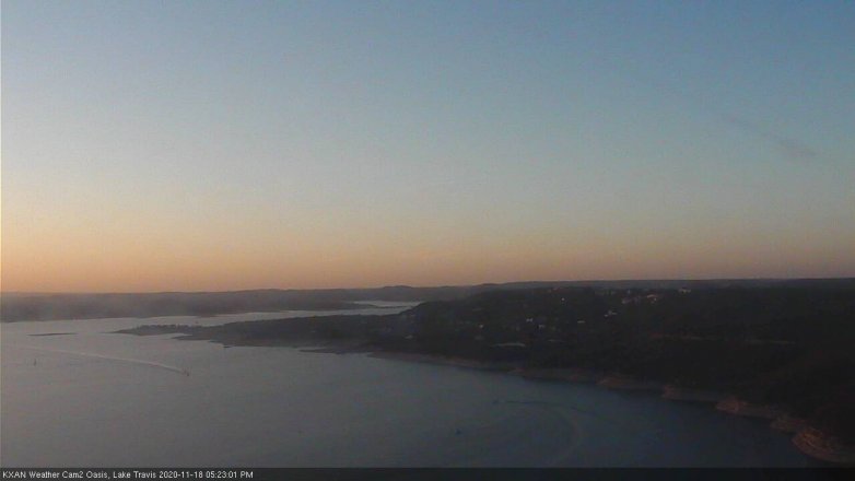 Lake Travis webcam, November 18, 2020 5:25 PM CT