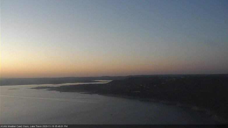 Lake Travis webcam, November 18, 2020 5:45 PM CT