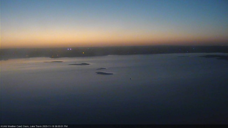 Lake Travis webcam, November 18, 2020 6:00 PM CT