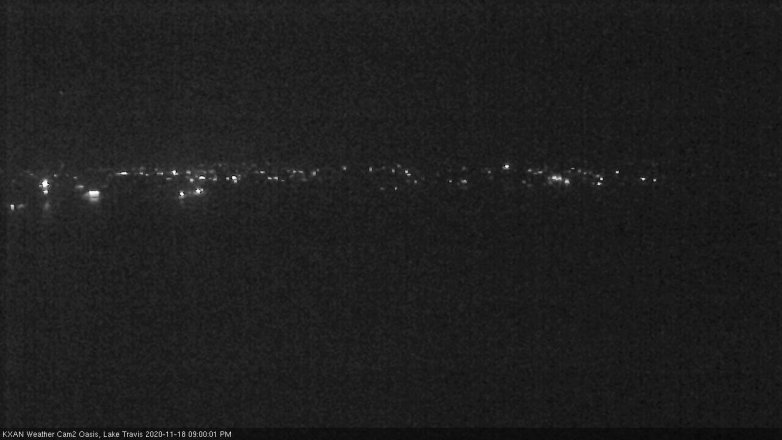Lake Travis webcam, November 18, 2020 9:00 PM CT