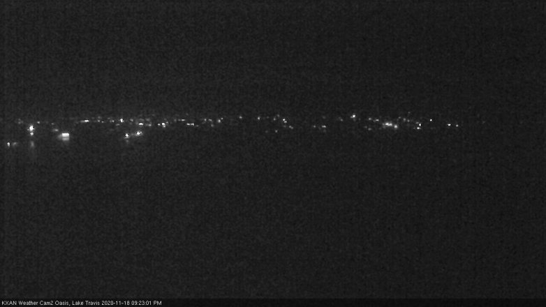 Lake Travis webcam, November 18, 2020 9:25 PM CT