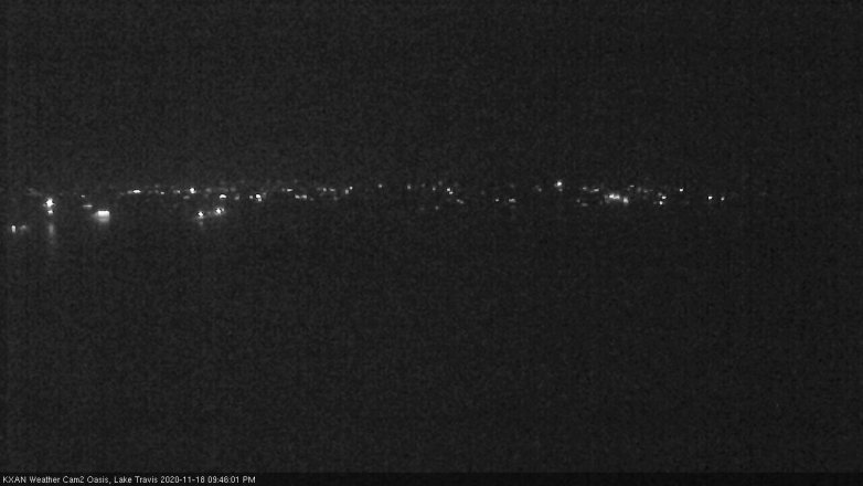 Lake Travis webcam, November 18, 2020 9:45 PM CT