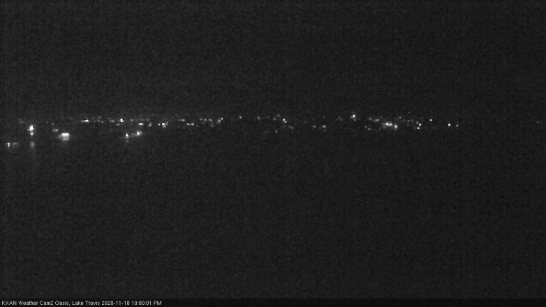 Lake Travis webcam, November 18, 2020 10:00 PM CT