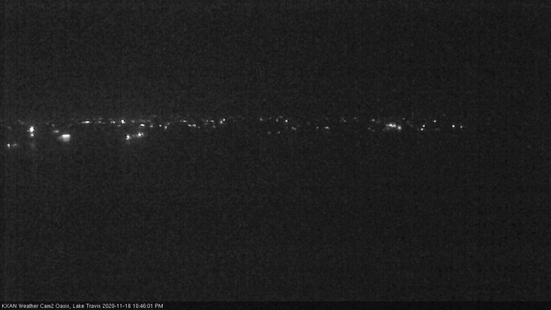 Lake Travis webcam, November 18, 2020 10:45 PM CT