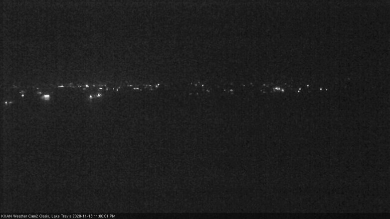Lake Travis webcam, November 18, 2020 11:00 PM CT