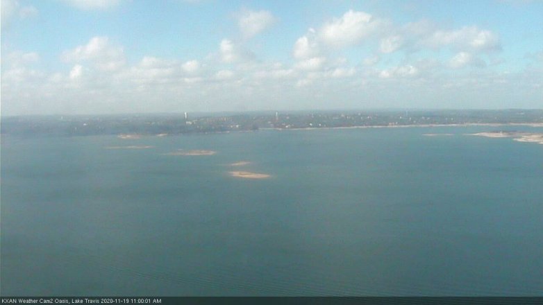 Lake Travis webcam, November 19, 2020 11:00 AM CT