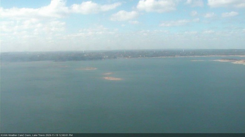 Lake Travis webcam, November 19, 2020 12:00 PM CT