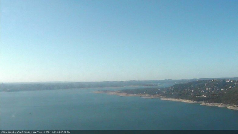 Lake Travis webcam, November 19, 2020 3:00 PM CT