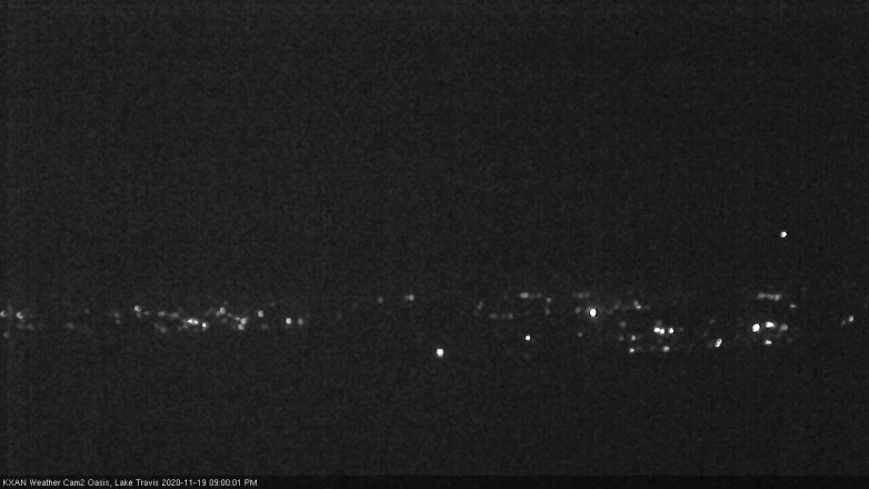 Lake Travis webcam, November 19, 2020 9:00 PM CT