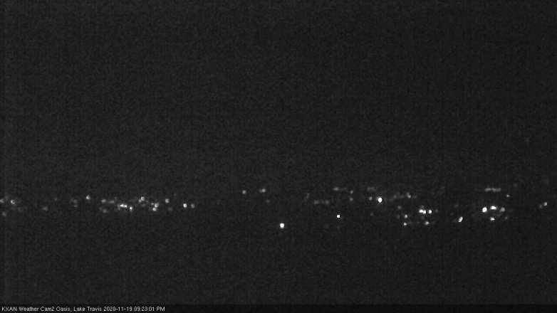 Lake Travis webcam, November 19, 2020 9:25 PM CT