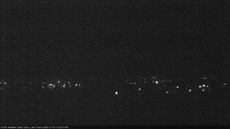 Lake Travis webcam, November 19, 2020 11:25 PM CT