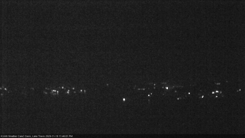 Lake Travis webcam, November 19, 2020 11:45 PM CT