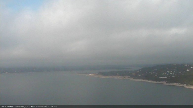 Lake Travis webcam, November 20, 2020 9:00 AM CT