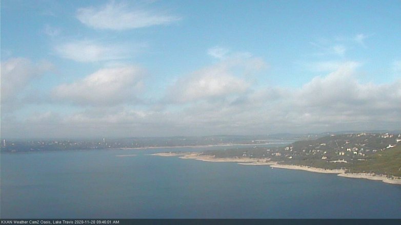 Lake Travis webcam, November 20, 2020 9:45 AM CT