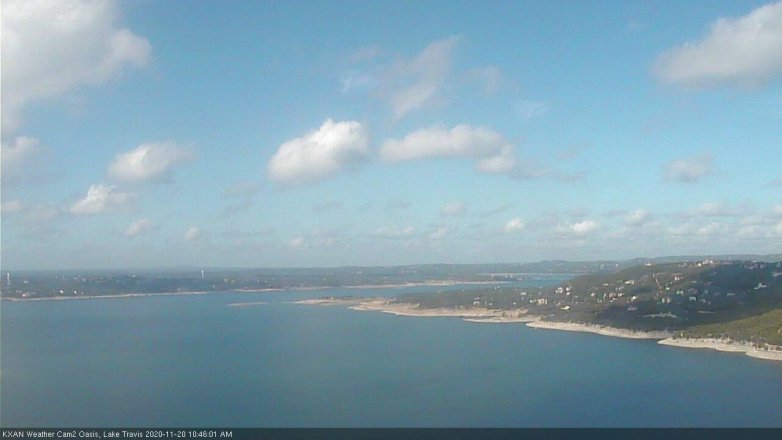 Lake Travis webcam, November 20, 2020 10:45 AM CT