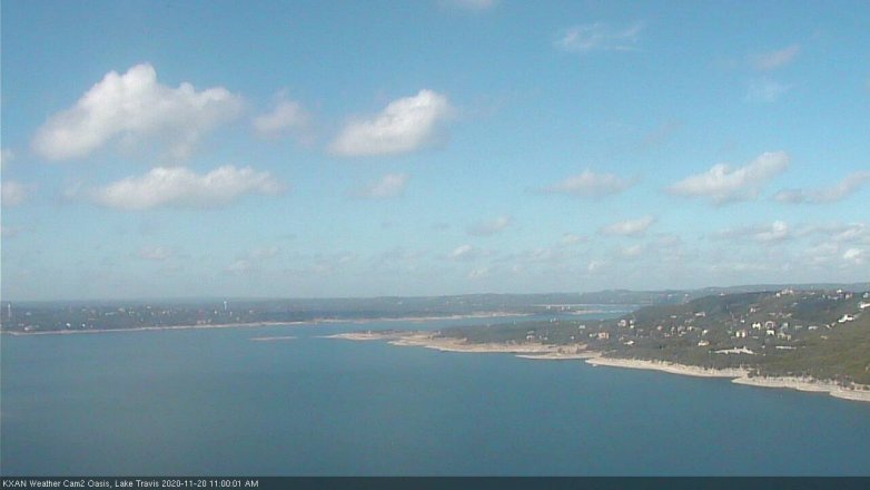 Lake Travis webcam, November 20, 2020 11:00 AM CT
