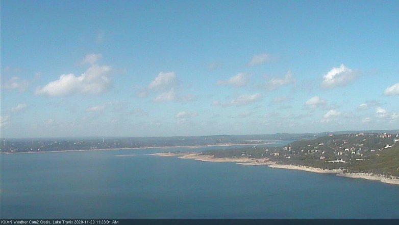 Lake Travis webcam, November 20, 2020 11:25 AM CT