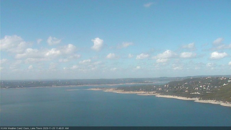 Lake Travis webcam, November 20, 2020 11:45 AM CT