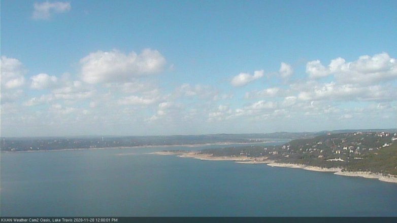 Lake Travis webcam, November 20, 2020 12:00 PM CT