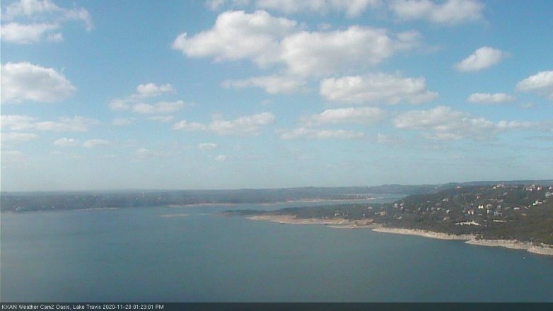 Lake Travis webcam, November 20, 2020 1:25 PM CT